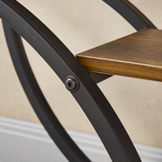 Console Table with O-Shape Metal Frame and Storage Shelves