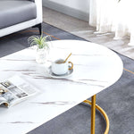 Coffee Table Sofa Side Table CT-CH07 with a marble pattern design and stylish decor in a cozy living space.