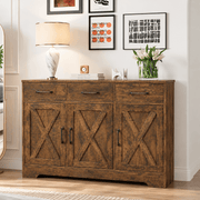 Farmhouse Sideboard Cabinet with 3 Drawers