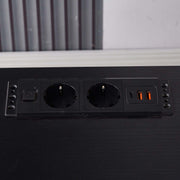 Charging Bedside Table with LED Light & 2 Drawers