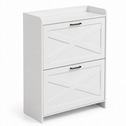 2-Tier Tilt-Out Shoe Cabinet