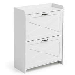 2-Tier Tilt-Out Shoe Cabinet