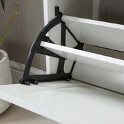 Classic White Farmhouse 2-Tier Tilt-Out Shoe Cabinet