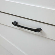 Classic White Farmhouse 2-Tier Tilt-Out Shoe Cabinet