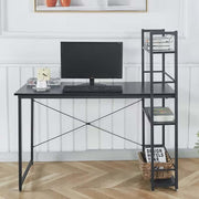 Computer Desk & Student Workstation with 4 Shelves and adjustable storage for home offices and student rooms.