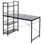 Computer Desk & Student Workstation with 4 Shelves in modern design, perfect for home offices and compact living spaces.
