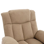 Close-up of the soft corduroy fabric on the Corduroy Recliner Chair with vertical ribbed design.