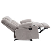 Corduroy Recliner Chair featuring a 165° recline and cup holders in a soft, durable design.