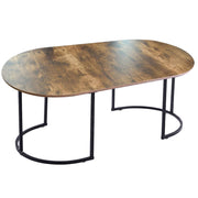 Coffee Table Sofa Side Table CT-CH07 with a stylish wood and metal design, perfect for modern living spaces.