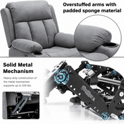 Lexi manual recliner armchair with deep bucket seat