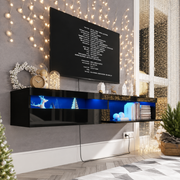 Modern 180cm LED Entertainment Unit with RGB Lights