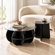 Modern Glass Nesting Coffee Table Set