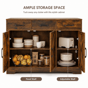 Farmhouse Sideboard Cabinet with 3 Drawers