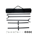 Double Hammock with Steel Stand components, including stand pieces and carrying bag, for outdoor relaxation setup.