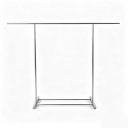 Double Rail Retractable Clothes Rack with Wheels showing a sleek, minimalist design for efficient storage.