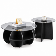Modern Glass Nesting Coffee Table Set