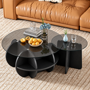 Modern Glass Nesting Coffee Table Set