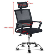 Ergonomic High Back Mesh Office Chair with adjustable headrest and lumbar support, ideal for home office comfort.