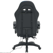 Back view of an Ergonomic RGB LED Gaming Chair showcasing premium design and dynamic lighting features.