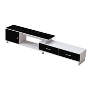 Extendable TV Stand with Marble Top & Storage