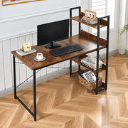 120cm Computer Desk with Reversible Shelves and Hooks