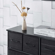 Stylish Fabric 8-Drawer Storage with decorative flowers and books on top, ideal for organized living spaces.