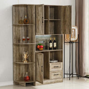 Kitchen Storage Cabinet: Farmhouse Coffee Bar & Buffet Sideboard