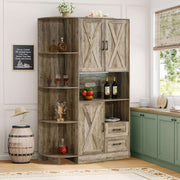 Kitchen Storage Cabinet: Farmhouse Coffee Bar & Buffet Sideboard