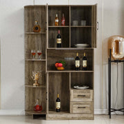 Kitchen Storage Cabinet: Farmhouse Coffee Bar & Buffet Sideboard