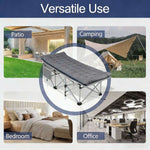 Versatile folding camping cot with mattress for office naps and home guests