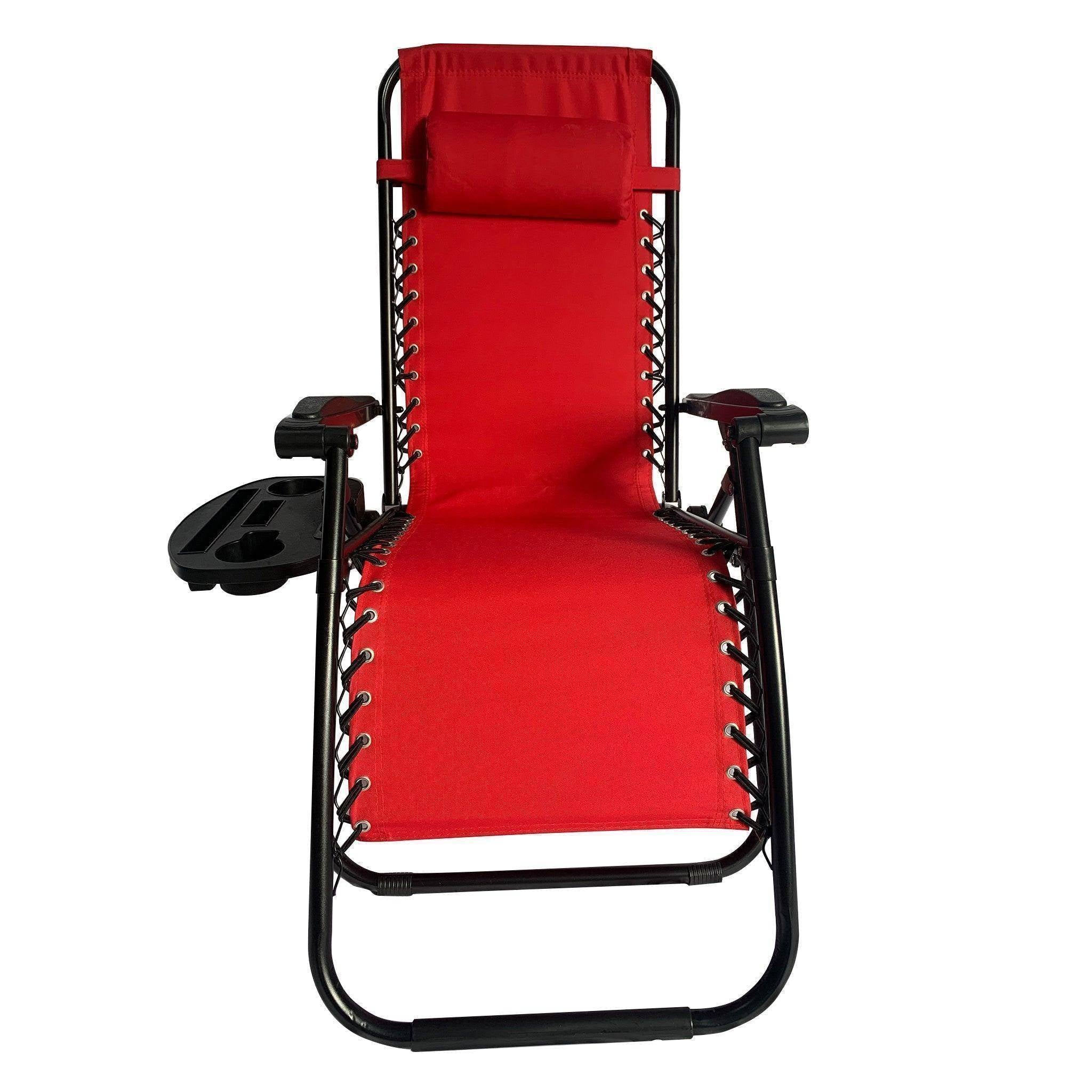 Folding Recliner Chair Lounger With Tray - Set Of 2  BSC-012