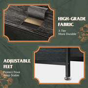 Fabric 8-Drawer Storage features high-grade fabric and adjustable feet for stability and floor protection.
