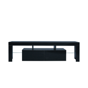 Black rectangular table on a white background