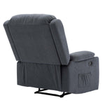 Lexi microfiber recliner armchair with integrated footrest