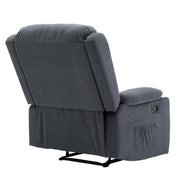 Lexi microfiber recliner armchair with integrated footrest