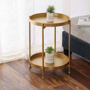 2 Tier Side Table with Storage Tray – Modern Coffee Table – product image 14