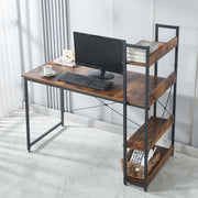 120cm Computer Desk with Reversible Shelves and Hooks