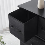 Open drawer of the Fabric 8-Drawer Dresser showcasing lightweight fabric design and storage capabilities.