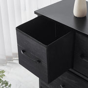 Open drawer of the Fabric 8-Drawer Dresser showcasing lightweight fabric design and storage capabilities.