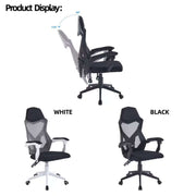 Ergonomic gaming chair with breathable mesh material and lumbar support design