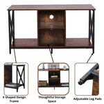 TV-MC03 industrial wood TV stand with 120cm MDF tabletop and metal frame