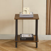 Industrial 2-Tier Side Table