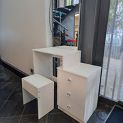 Dressing Table with Mirror and Stool DR-12