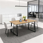 Particle board desktop detail on 150cm modern office desk