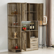 Kitchen Storage Cabinet: Farmhouse Coffee Bar & Buffet Sideboard