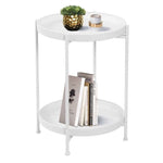 2 Tier Side Table with Storage Tray – Modern Coffee Table – alternate product view