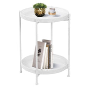 2 Tier Side Table with Storage Tray – Modern Coffee Table – alternate product view