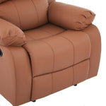 Dakota electric massage recliner PU leather material detail