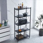 Mobile Kitchen Shelf with 3, 4 & 5 tier storage for organizing kitchen essentials and maximizing space.