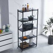 Mobile Kitchen Shelf with 3, 4 & 5 tier storage for organizing kitchen essentials and maximizing space.